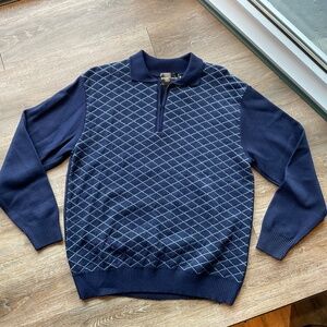 Gran Sasso White and Blue Sweater